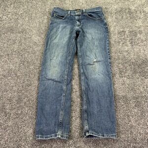 Lee Jeans Mens 32x30 Blue Regular Fit Straight Leg Denim Medium Wash Casual